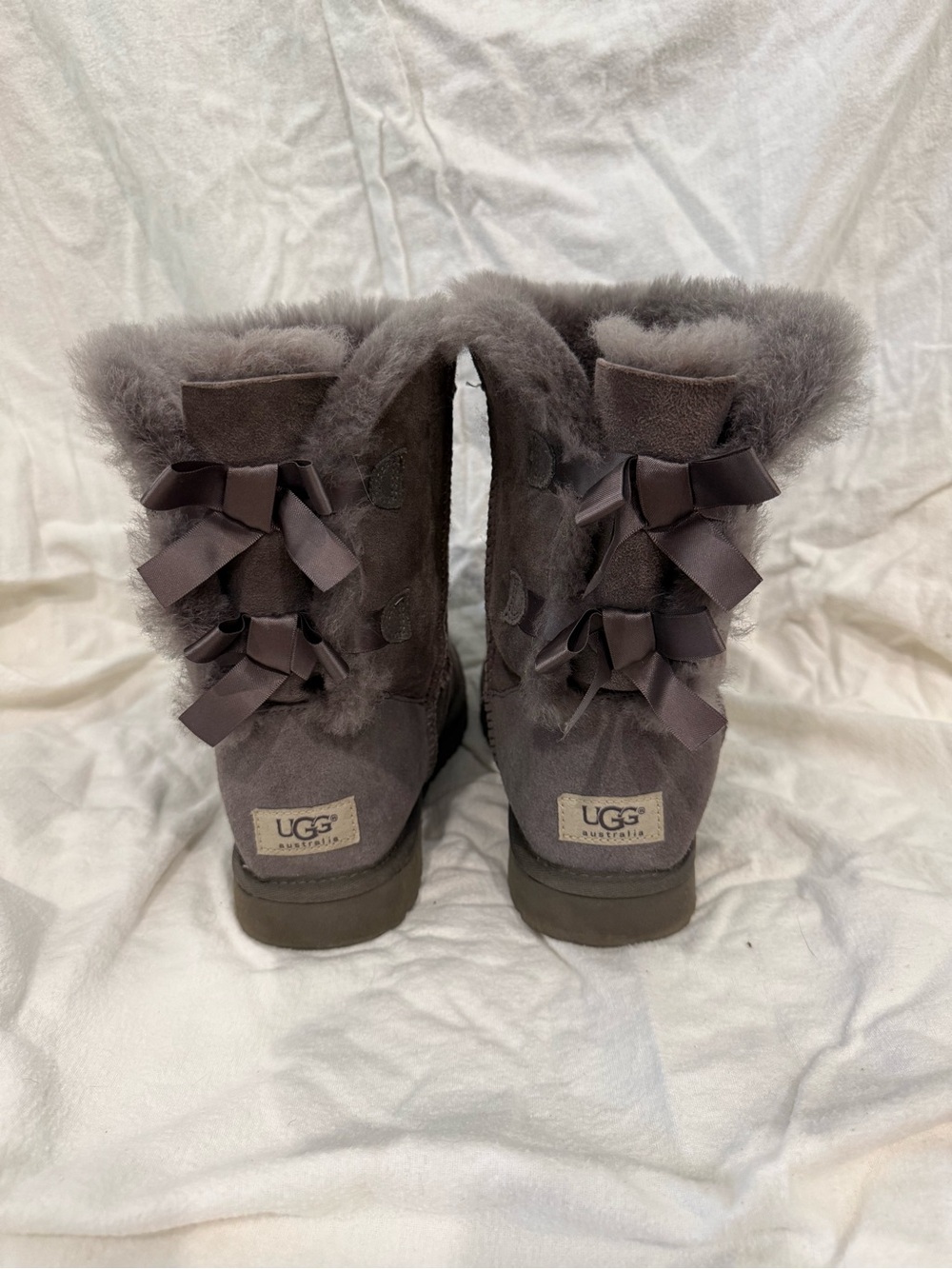 UGG Classic Short Suede Winter Boots - Charcoal Gray - Picture 3 of 5